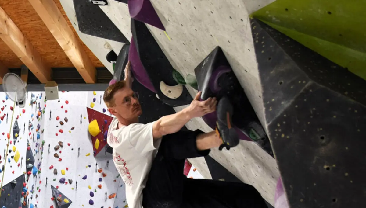 Boulderer beim Wettkampf | © DAV AB