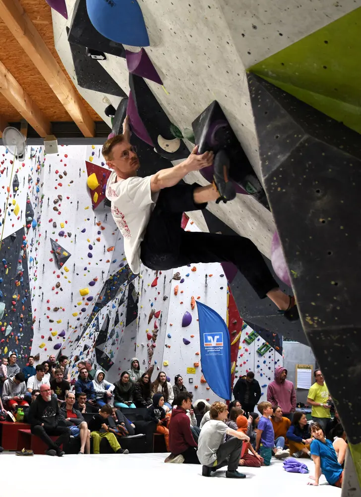 Boulderer beim Wettkampf | © DAV AB