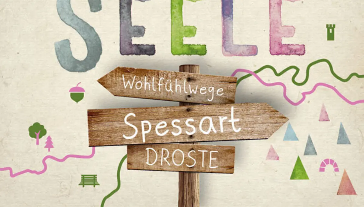 Buchcover „Wandern für die Seele. Spessart“  | © Droste Verlag