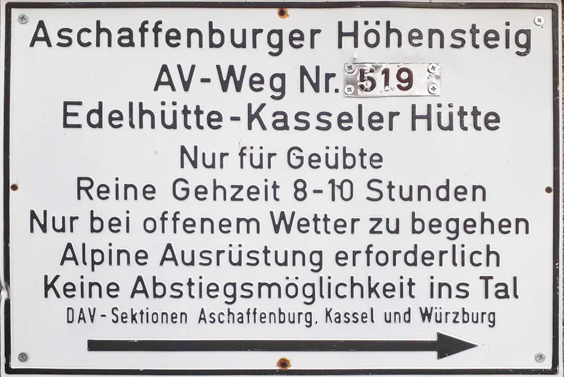 Schild des Aschaffenburger Höhensteigs | © DAV Aschaffenburg