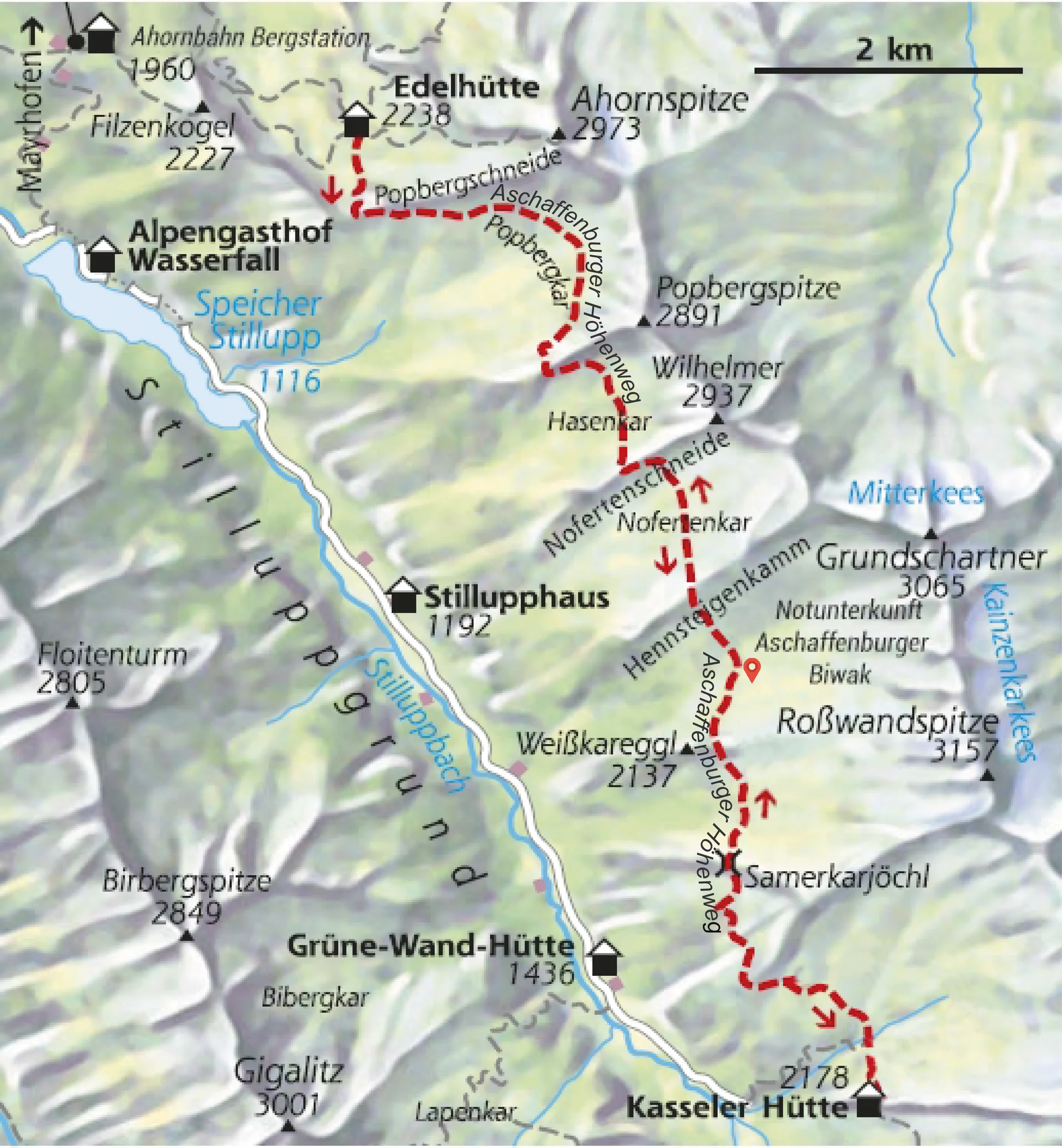 Auschnitt einer Landkarte | © Rolle Kartografie, Holzkirchen